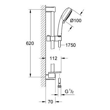 Grohe Tempesta New Cosmopolitan 100 27576002 Душевой гарнитур