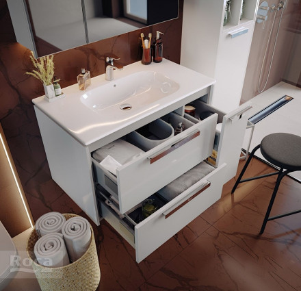 Roca Lago 857296806 тумба под раковину 80 белый