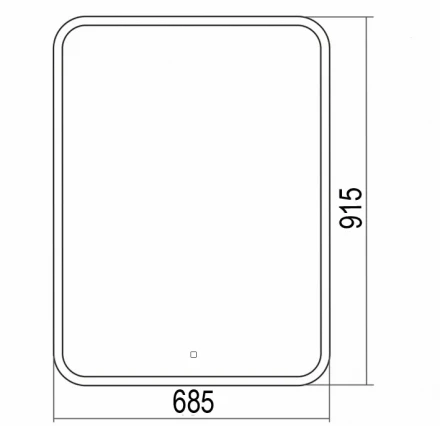 Azario Стив-4 LED-00002316 Зеркало c подсветкой и диммером 685х915
