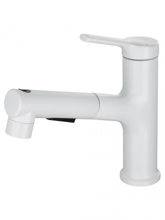 Wonzon &amp; Woghand WW-A40862-MW Смеситель для раковины с выдвижным изливом белый матовый