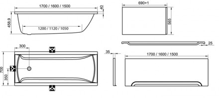 Ravak Classic 170x70 N Акриловая ванна