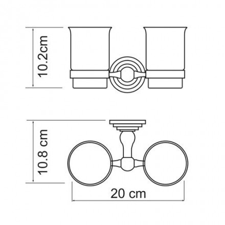 Wasserkraft Ammer К-7028D Подстаканник двойной стеклянный