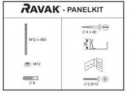 Крепление панели Love Story II Ravak