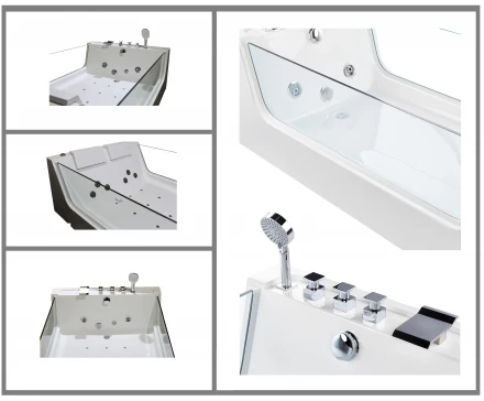 Ceruttispa C-454A Акриловая ванна с гидромассажем 170x120