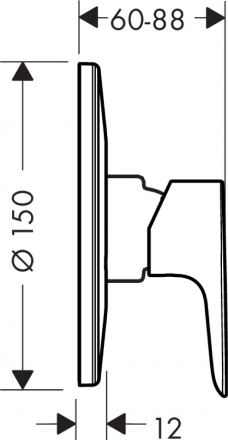 Hansgrohe Talis E 71766000 смеситель для душа (внешняя часть)