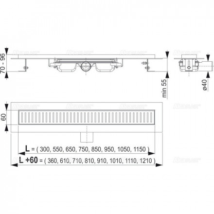 AlcaPlast APZ101-75 Low Душевой лоток