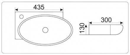 CeramaLux 9100R раковина 43.5