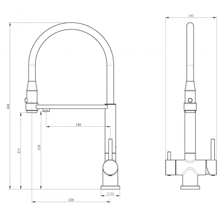 Kern 2059 Satin смеситель для кухни
