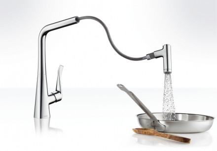 Hansgrohe Metris 14820000 смеситель для кухни с выдвижным изливом