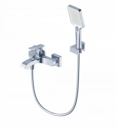 Wonzon &amp; Woghand Flex WW-88037072-CR Смеситель для ванны с душем черный матовый