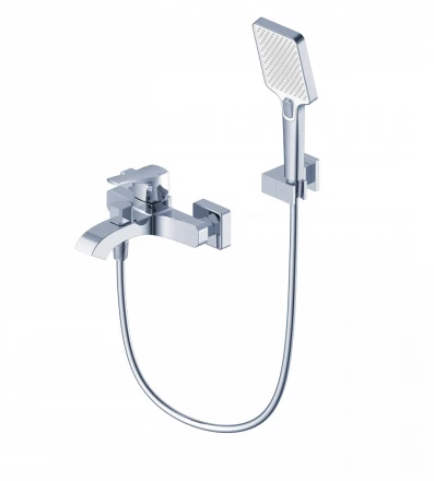 Wonzon &amp; Woghand Flex WW-88037072-CR Смеситель для ванны с душем черный матовый