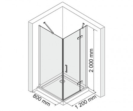 WasserKRAFT Aller 10H06R Душевой угол 120x80