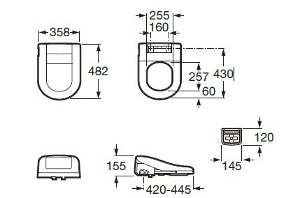 Roca 811501000 Multiclin Premium сиденье с функцией биде для унитазов круглой формы