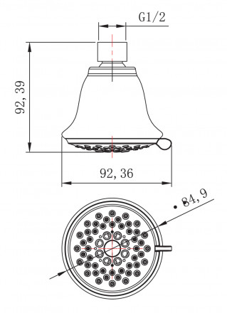 Lemark LM8043C Верхний душ