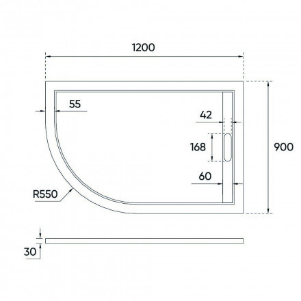 Veconi Tezeo stone TZ06R-12090A-01-19C3 душевой поддон