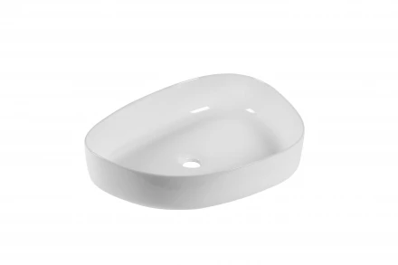 Milleau Glace MU0044-GW Раковина накладная 55x42x14 белый глянец