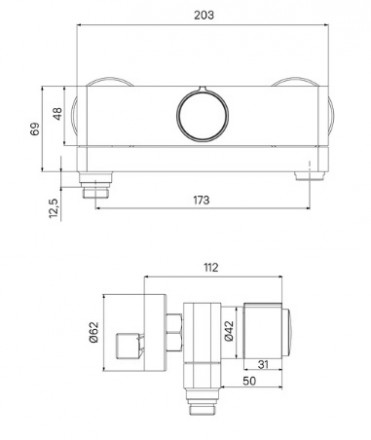 Iddis Slide SLISBBTi02WA Push Control смеситель для ванны