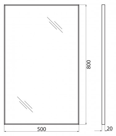 BelBagno SPC-AL-500-800 Зеркало