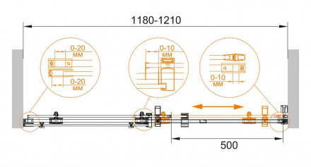 CEZARES BELLAGIO-B-12-100-C-BORO душевая дверь