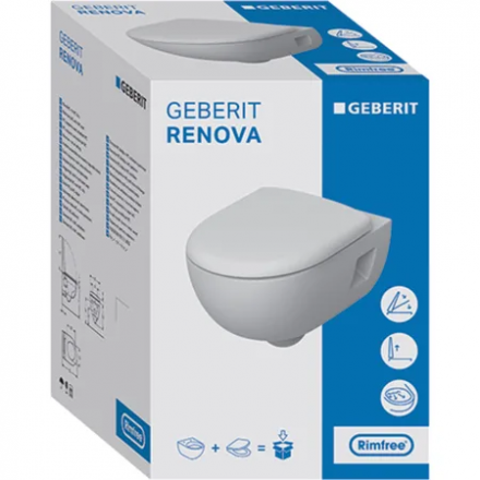 Geberit Renova 500.800.00.1 Rimfree Унитаз подвесной с сиденьем
