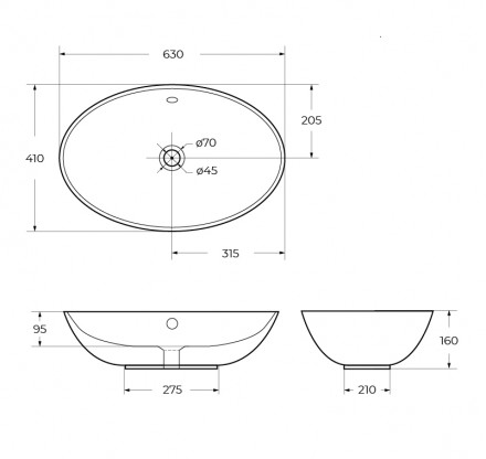 BelBagno BB1104 накладная раковина