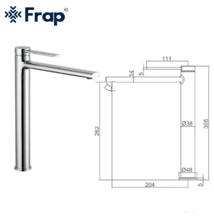 Frap H67 F1067-2 Смеситель для раковины