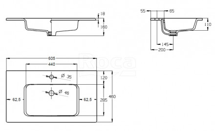 Roca Gap 3279A8000 раковина 60