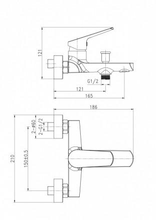 Cersanit FLAVIS А63035 Смеситель для ванны