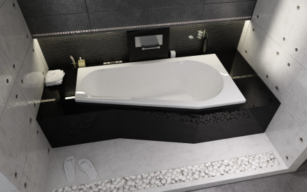 Riho Delta 160x80 без гидромассажа акриловая ванна левая