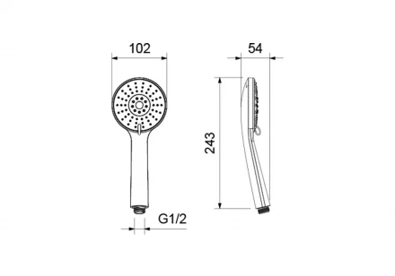 AQUATEK БЕТТА AQ2009MB ручной душ 100 3 jet