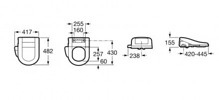 Roca 811503000 Multiclin Premium Сиденье с функцией биде для унитазов круглой формы