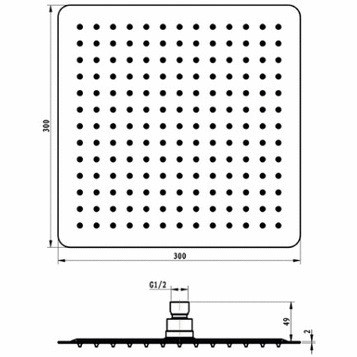 Villeroy Boch TVC00040230061 Universal Верхний душ 300 мм