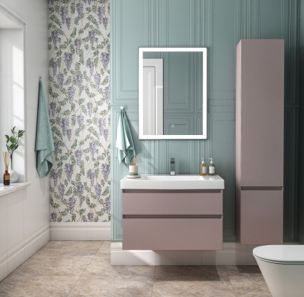 Kerama Marazzi Cubo 100 тумба  подвесная с ящиками, Мальва матовая