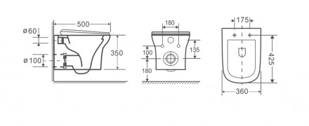 Cerutti AMI Aria CT8780 Подвесной унитаз