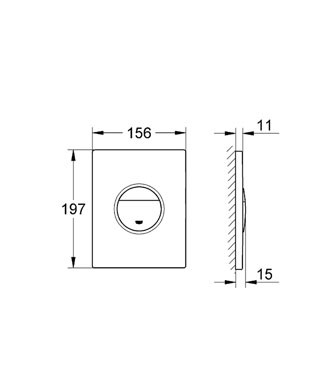 Grohe Nova Cosmopolitan 38765SH0 клавиша смыва (Белый)