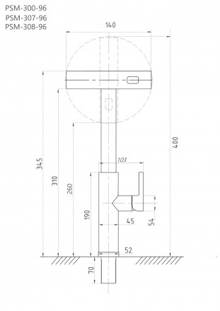 ПрофСан STEEL PSM-300-96 смеситель для кухни