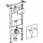 Geberit Delta 50 458.128.DW.1 инсталляция для подвесного унитаза с клавишей