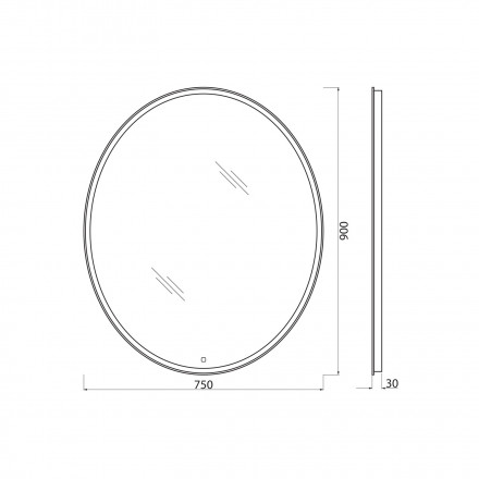 BelBagno SPC-VST-750-900-LED-TCHЗеркало