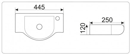 CeramaLux 9306 раковина 44.5