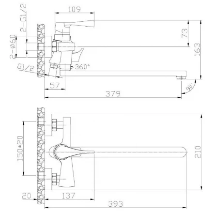 Rossinka RS34 RS34-32 Смеситель для ванны