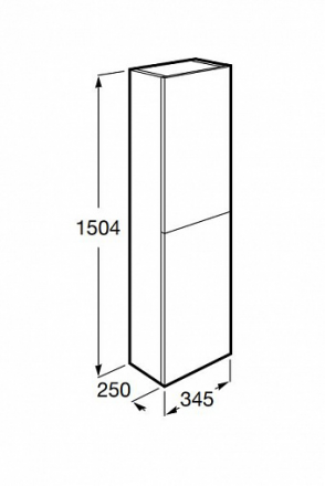 Roca Gap 857554806 Пенал белый глянец