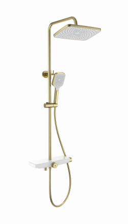 Wonzon &amp; Woghand ThermoKlick WW-B3098-A-BG Душевая система с термостатом брашированное золото