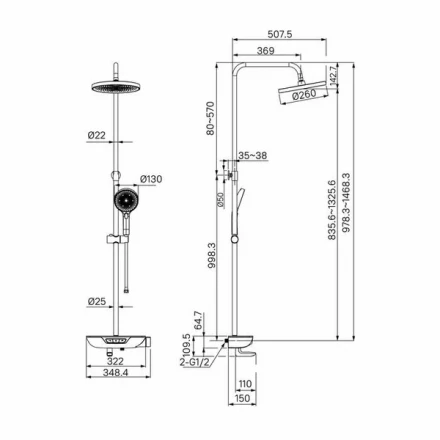 IDDIS SpaHome SPABLBTi06 душевая стойка