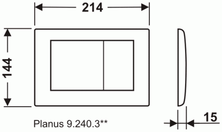TECE Planus 9240321 клавиша смыва
