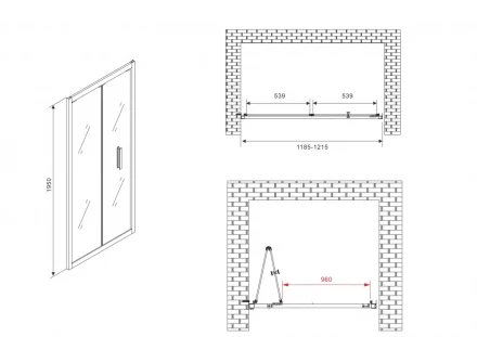 ABBER Sonnenstrand AG07120B душевая дверь