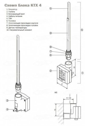 Terma Terma KTX 4 MS Блок управления, скрытый