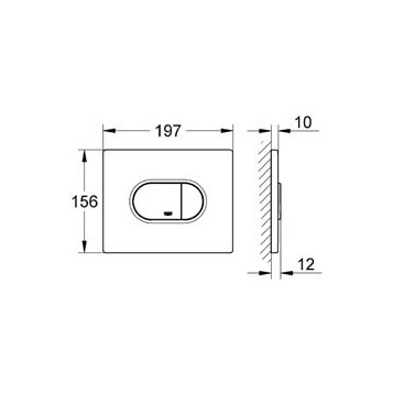 Grohe Arena Cosmopolitan 38858000 клавиша смыва (Хром глянцевый)