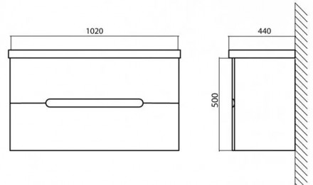 Belbagno ALBANO-CER-1050-2C-SO-RR Тумба под раковину