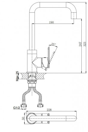 Rush Bruny BR4335-22 Смеситель для кухни