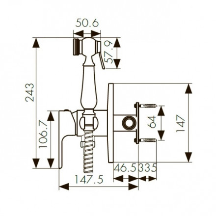 KAISER Sena 74188 Комплект гигиенического душа